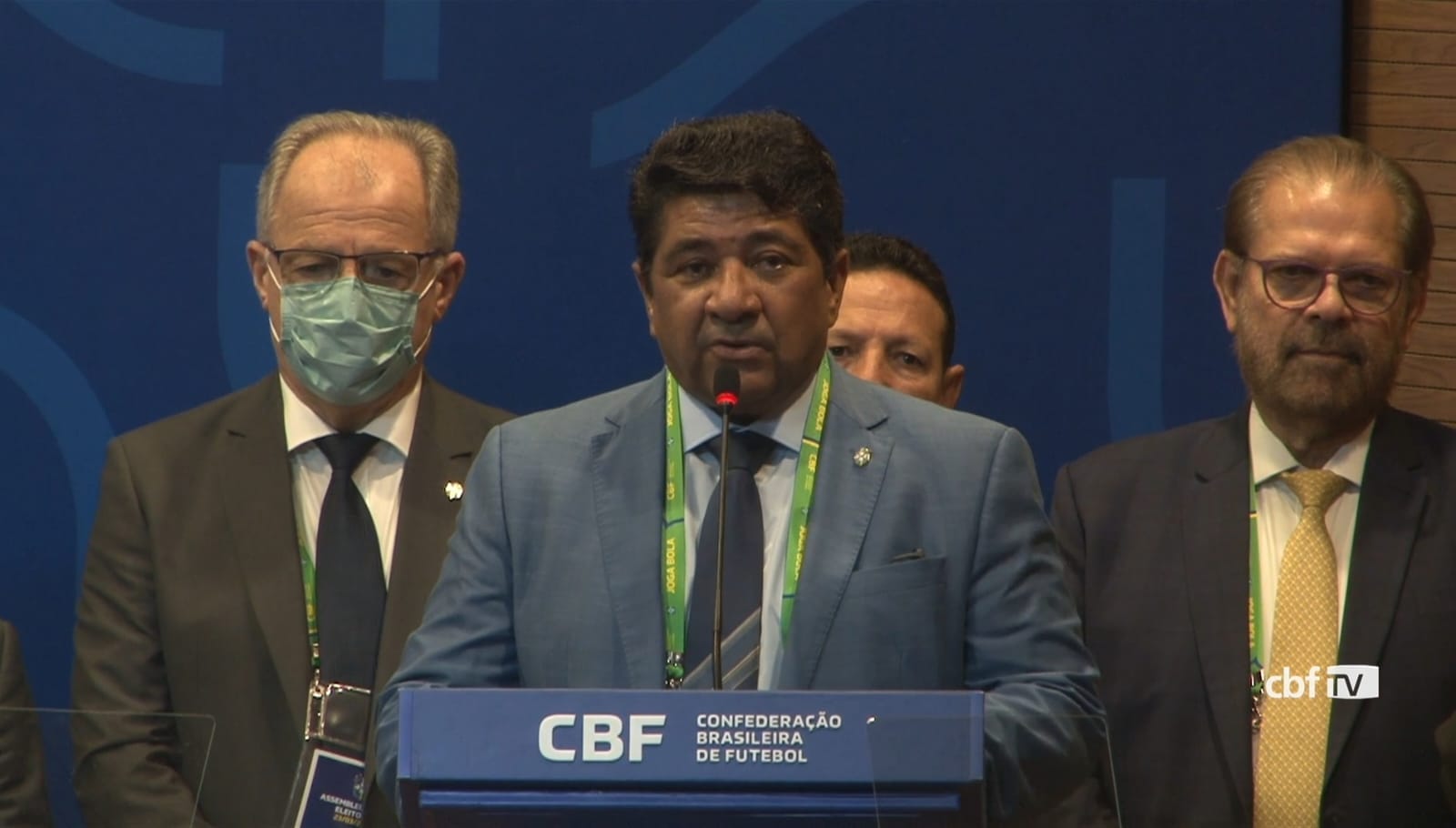 Ednaldo Rodrigues, presidente da CBF, que propôs acordo com a Brax - Reprodução / CBF TV