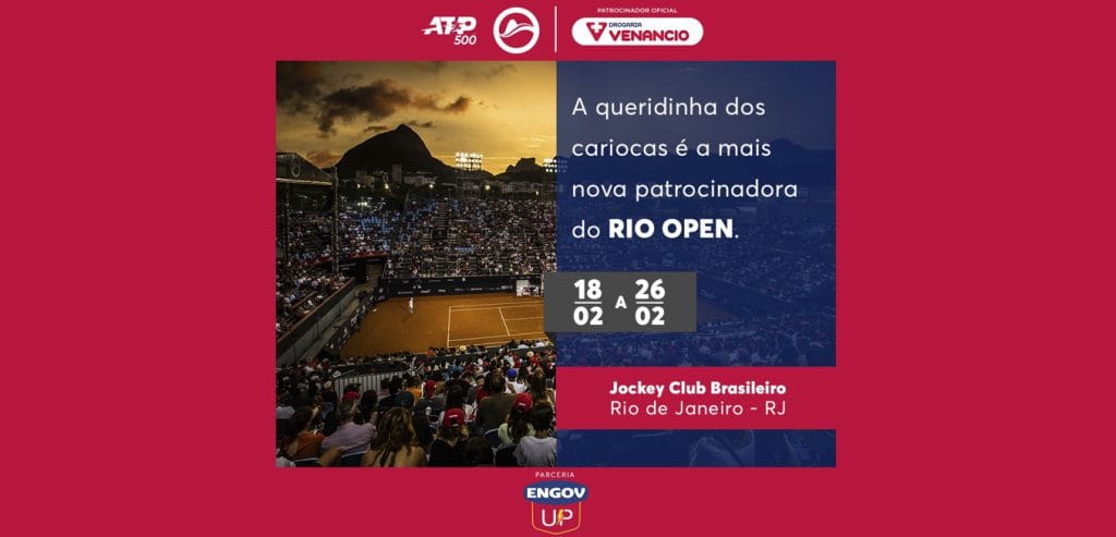 Drogaria Venancio e Hypera Pharma usarão patrocínio ao Rio Open para ativar Engov Up