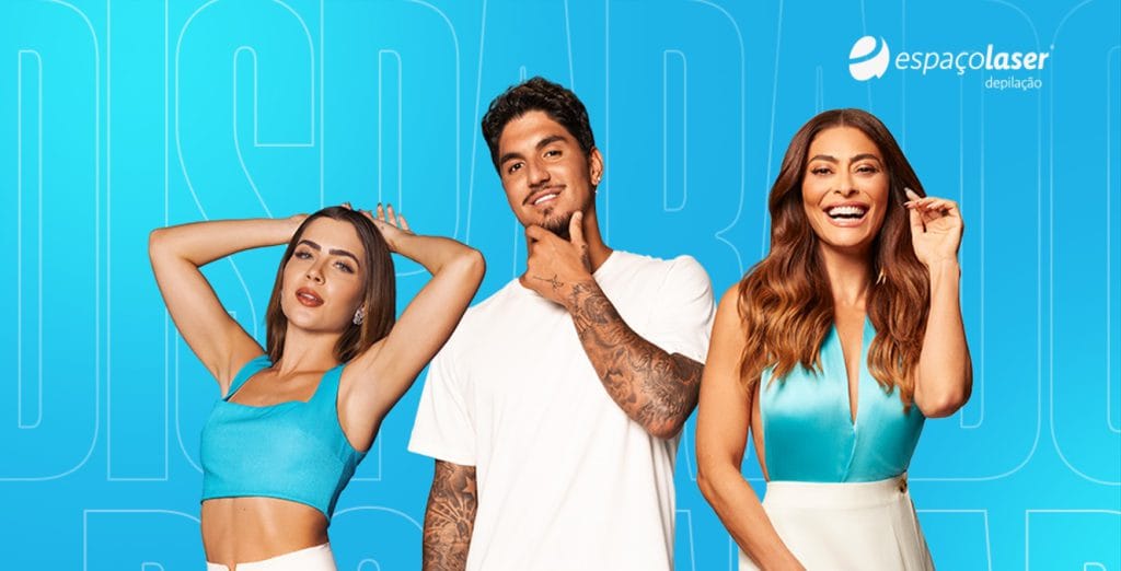 Gabriel Medina estrela campanha da Espaçolaser, desta vez com Juliana Paes e Jade Picon
