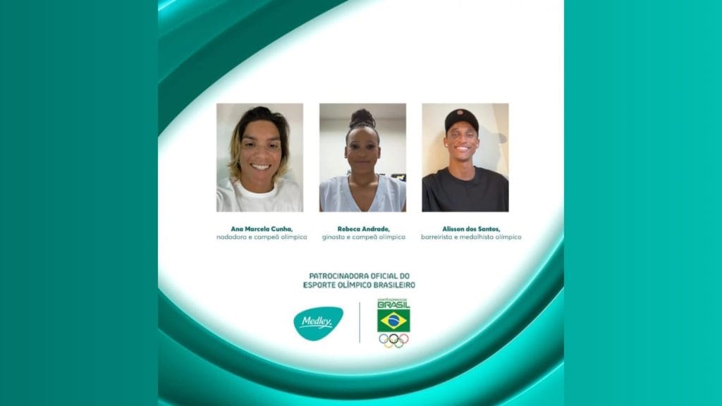 Medley fecha patrocínio a Ana Marcela Cunha, Rebeca Andrade e Alison dos Santos