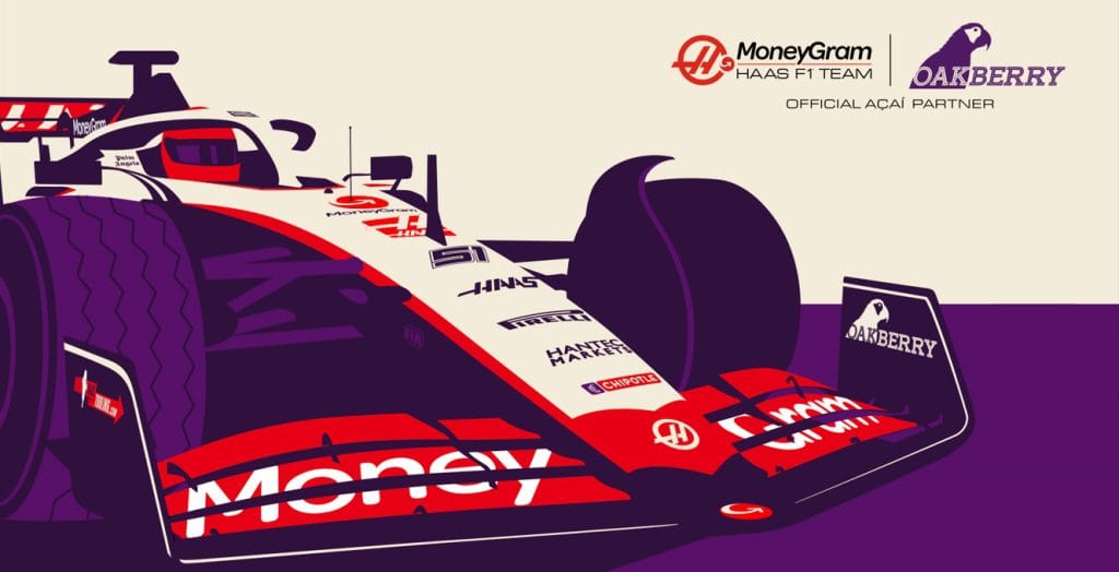 Oakberry renova patrocínio e será parceira da Haas na temporada 2023 da F1