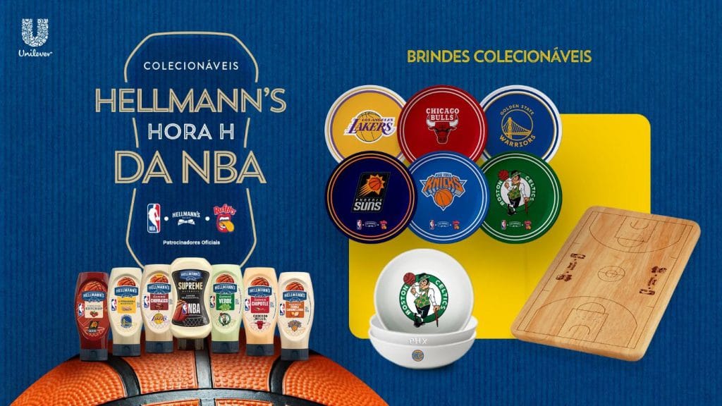 Hellmann’s cria promoção e novas embalagens temáticas com times da NBA