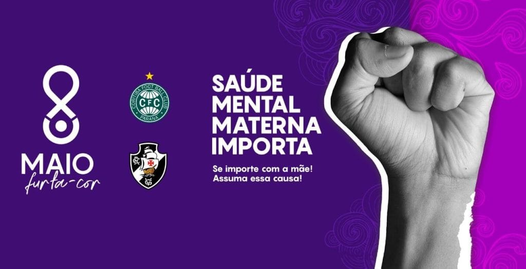 No Mês das Mães, Coritiba e Vasco se unem em ação pela saúde mental materna