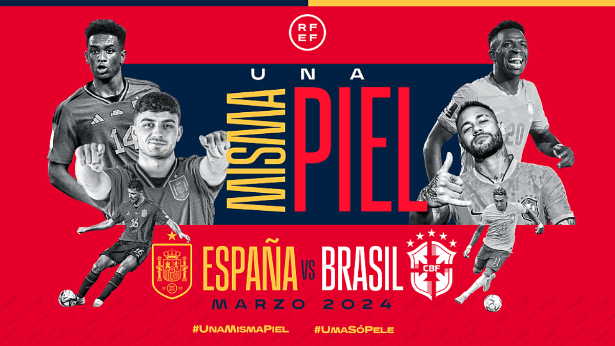 Espanha e Brasil marcam amistoso 'contra o racismo' para março de 2024