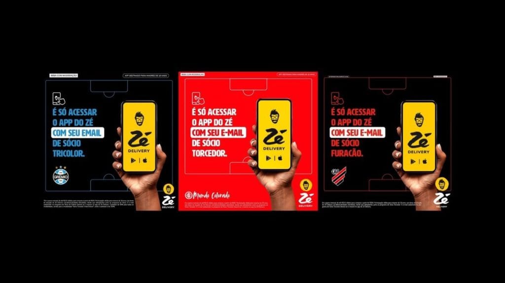 Zé Delivery amplia estratégia e acerta parceria com Grêmio, Internacional e Athletico-PR