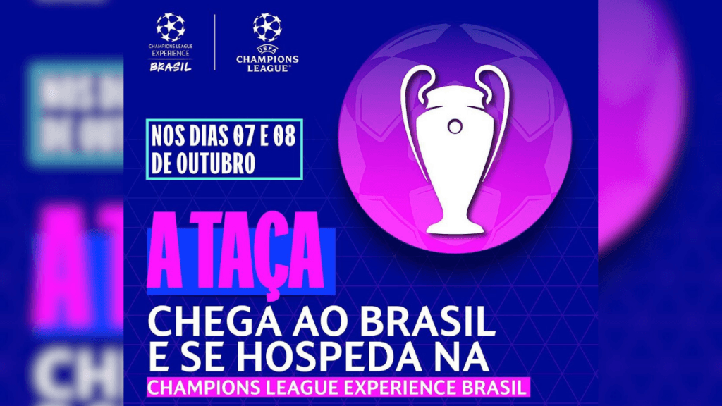 Troféu da Uefa terá exposição gratuita na Champions League Experience Brasil