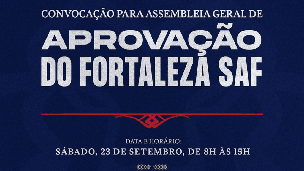 Fortaleza fará assembleia para decidir sobre SAF no próximo sábado (23)