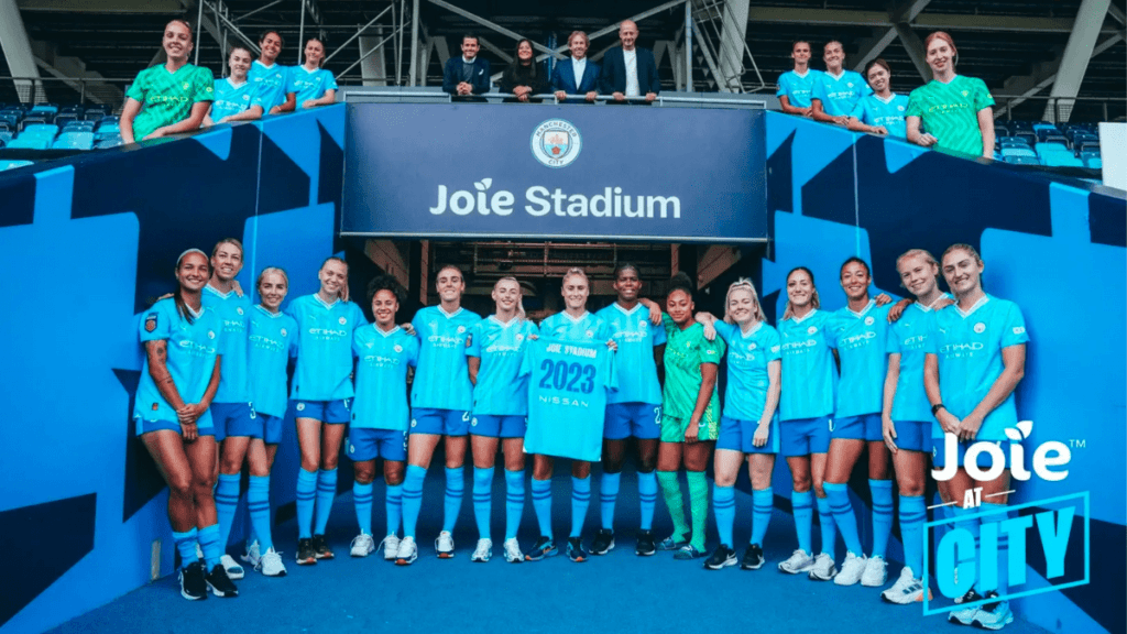 Joie adquire naming rights do estádio do time feminino do Manchester City 