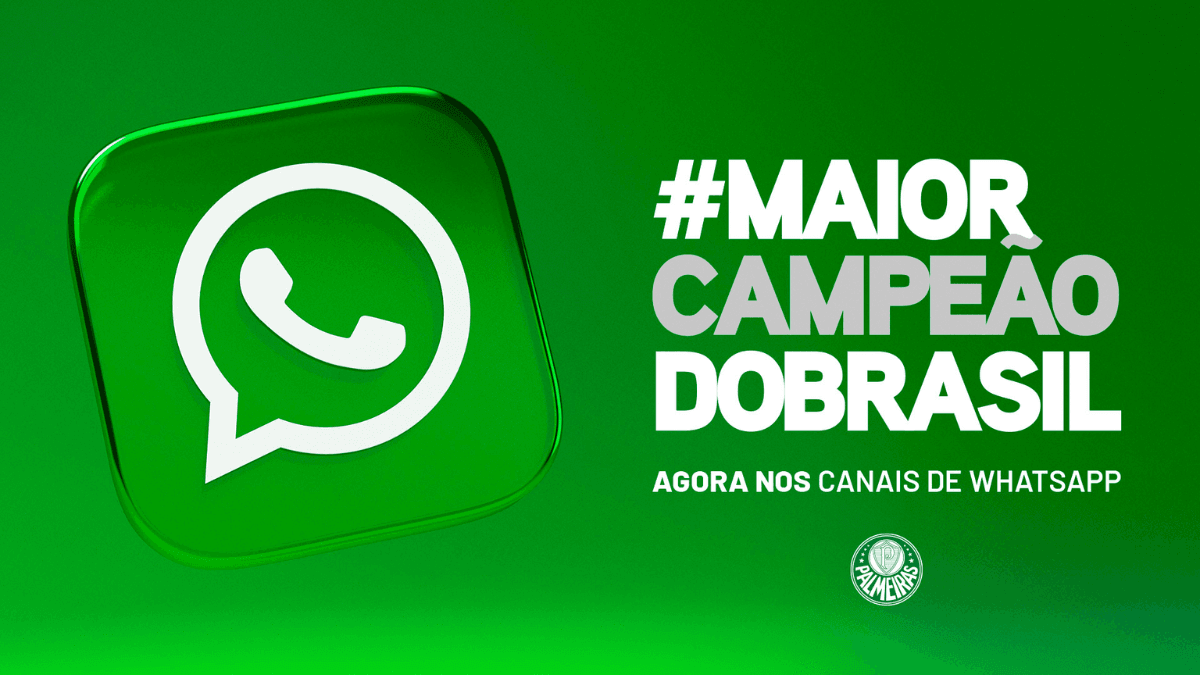 Palmeiras divulgou novo canal de comunicação com torcedores pelo WhatsApp - Reprodução