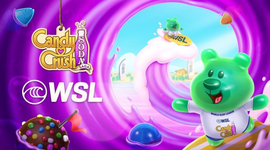 WSL fecha parceria inédita com Candy Crush Soda para finais do Mundial de Surfe