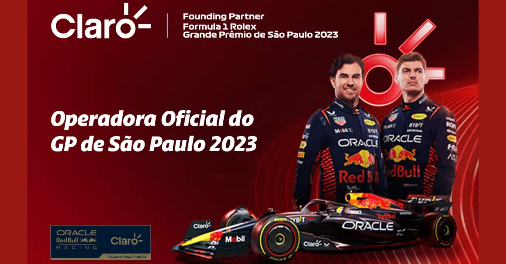 Claro conta com ações também envolvendo a Red Bull Racing - Foto: Divulgação
