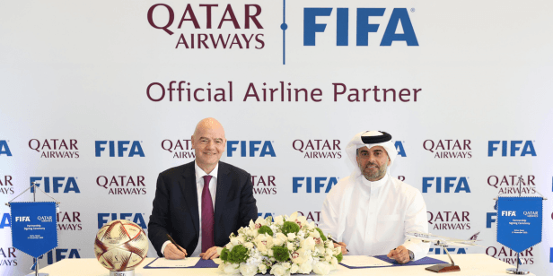 Qatar Airways renova patrocínio à Fifa e será companhia aérea oficial da entidade até 2030