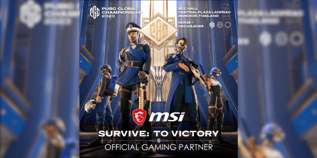 MSI fecha patrocínio ao Campeonato Global de PUBG 2023