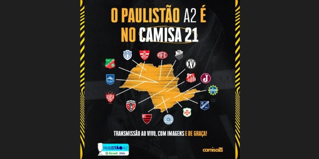 Em parceria com a Centauro, NWB exibirá Série A2 do Paulistão