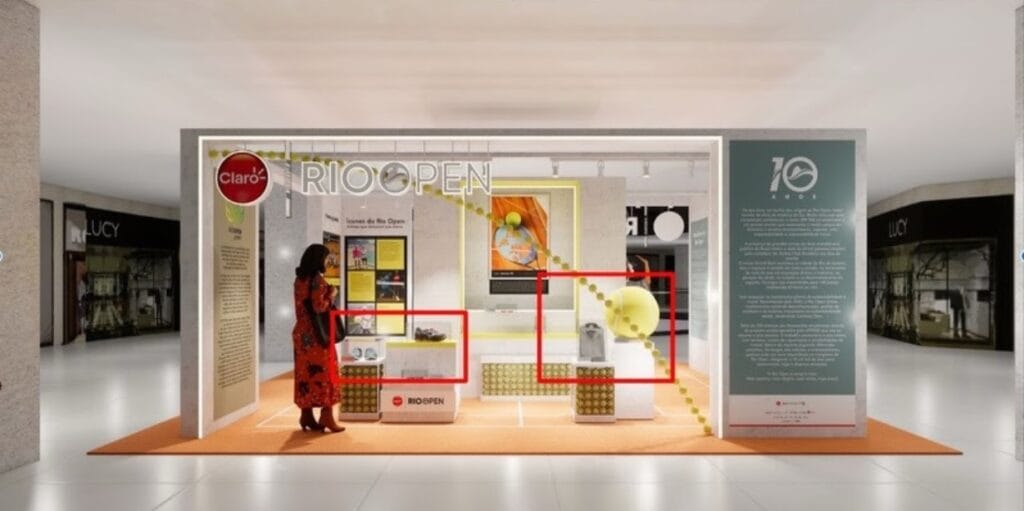 A um mês da 10ª edição, Rio Open reforça campanha e ganha exposição no Shopping Leblon