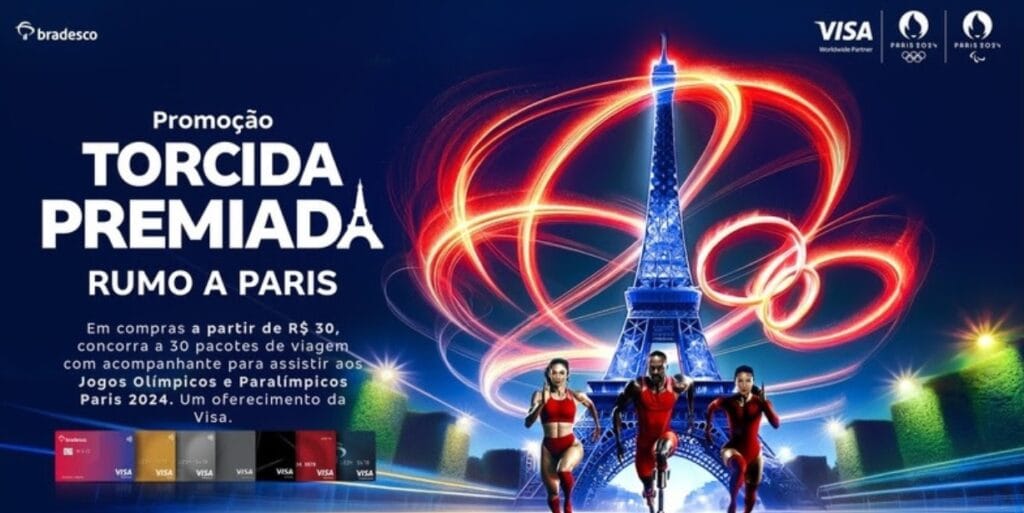 Visa e Bradesco lançam promoção para levar clientes aos Jogos Olímpicos e Paralímpicos de Paris 2024