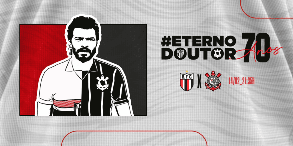 Botafogo-SP e Corinthians organizam ações em homenagem aos 70 anos do Doutor Sócrates