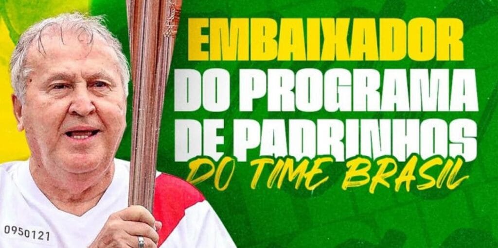 Zico é escolhido como embaixador do programa de padrinhos e madrinhas do Time Brasil em Paris 2024