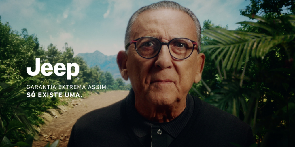Galvão Bueno protagoniza nova campanha da Jeep, com o bordão “É penta!”