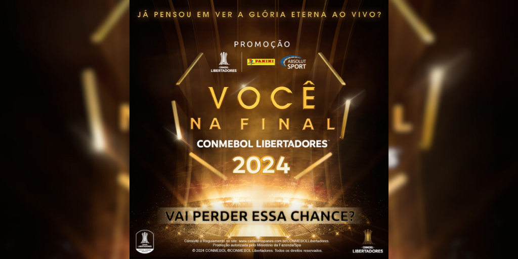 Conmebol, Absolut Sport e Panini promovem ação que levará torcedores para a final da Libertadores