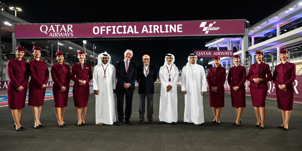 Grupo Qatar Airways se torna parceiro aéreo oficial e companhia de carga da MotoGP