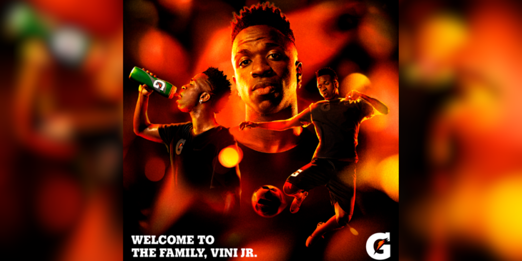 Vini Jr. é o novo embaixador da Gatorade