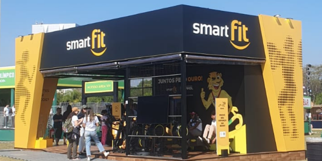 Estande da Smart Fit no Parque Olímpico Time Brasil
