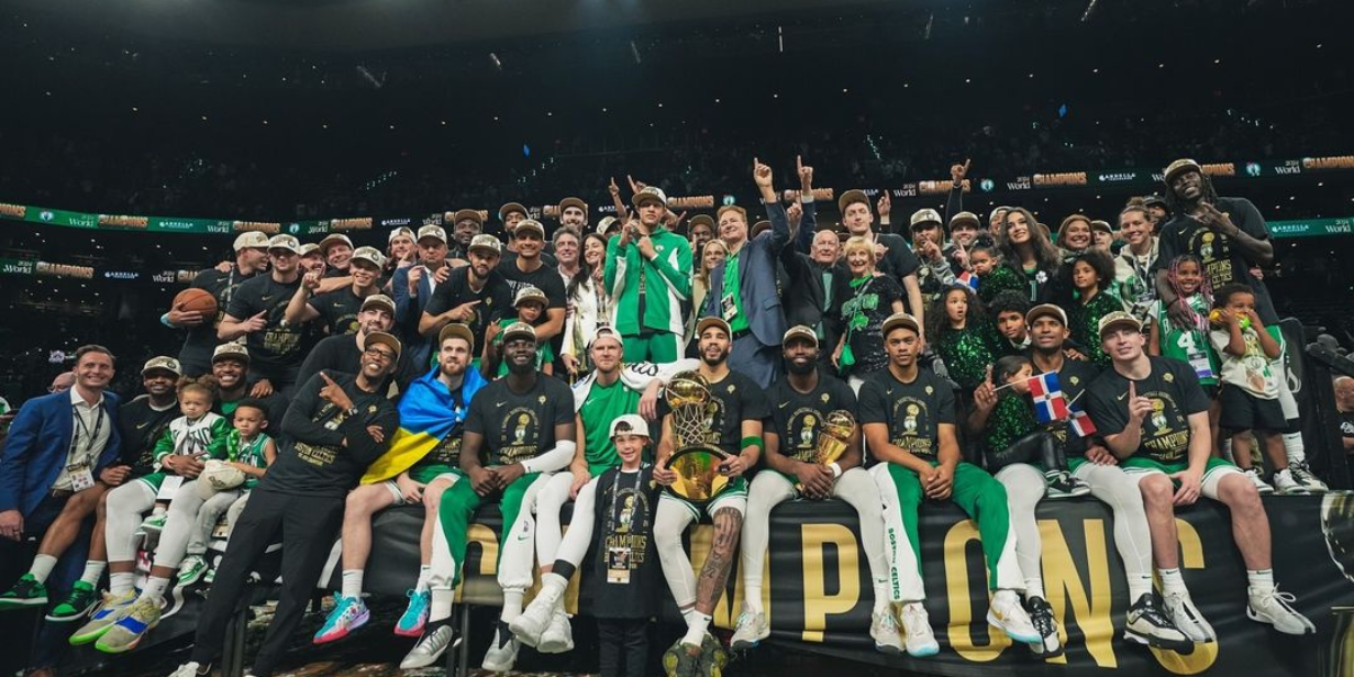 Boston Celtics comemora o título da NBA em 2024 - Reprodução/Instagram @celtics