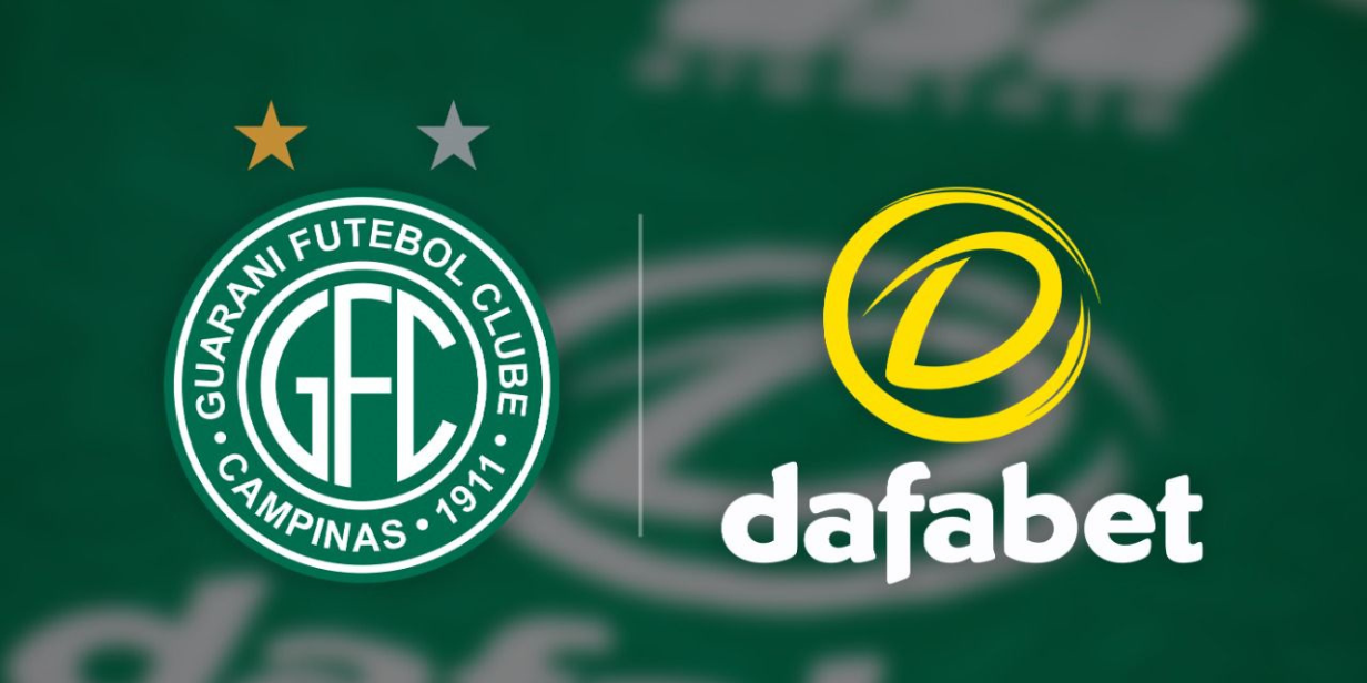 Escudo do Guarani e logo da Dafabet