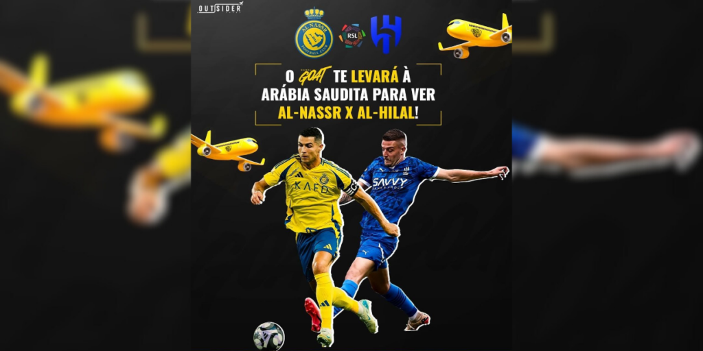 Goat lança concurso para levar um inscrito à Arábia Saudita para o clássico Al-Nassr x Al-Hilal