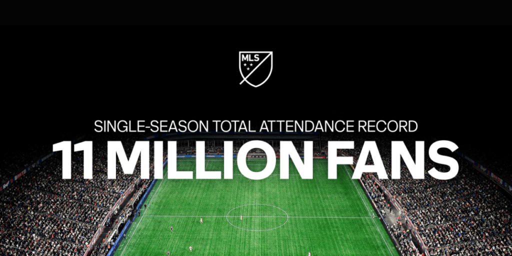 MLS acumula 11 milhões de torcedores na temporada regular e quebra recorde estabelecido em 2023