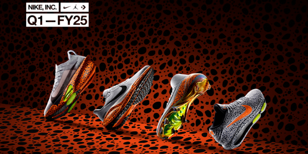 Nike apresenta queda de 10% nas receitas no primeiro trimestre fiscal de 2025