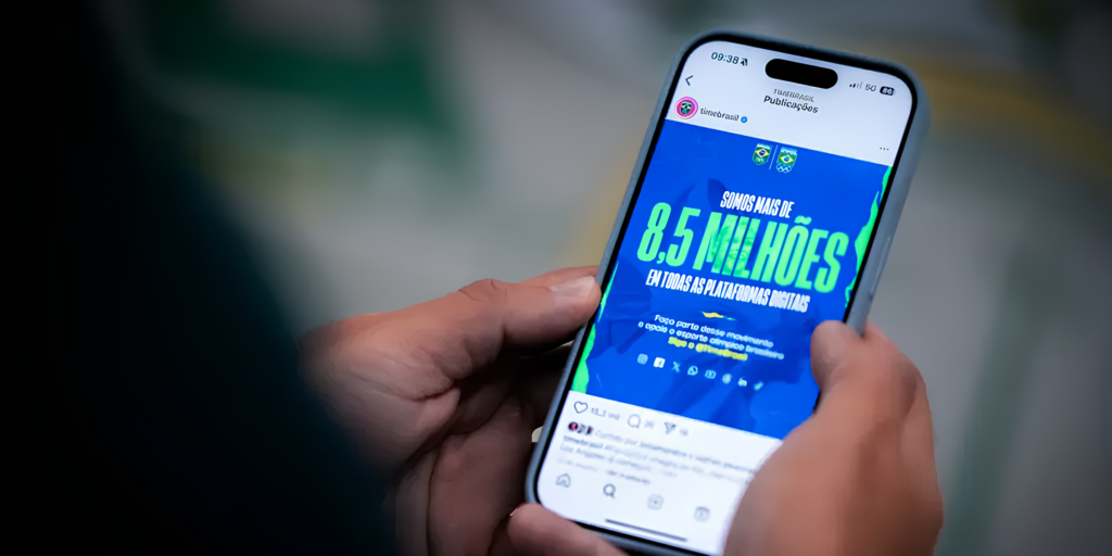 Anoc aponta Time Brasil como líder em crescimento nas redes sociais em Paris 2024