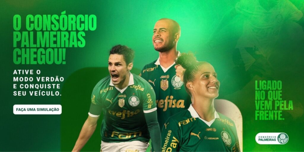Palmeiras e Ademicon lançam consórcio de veículos em formato 100% digital