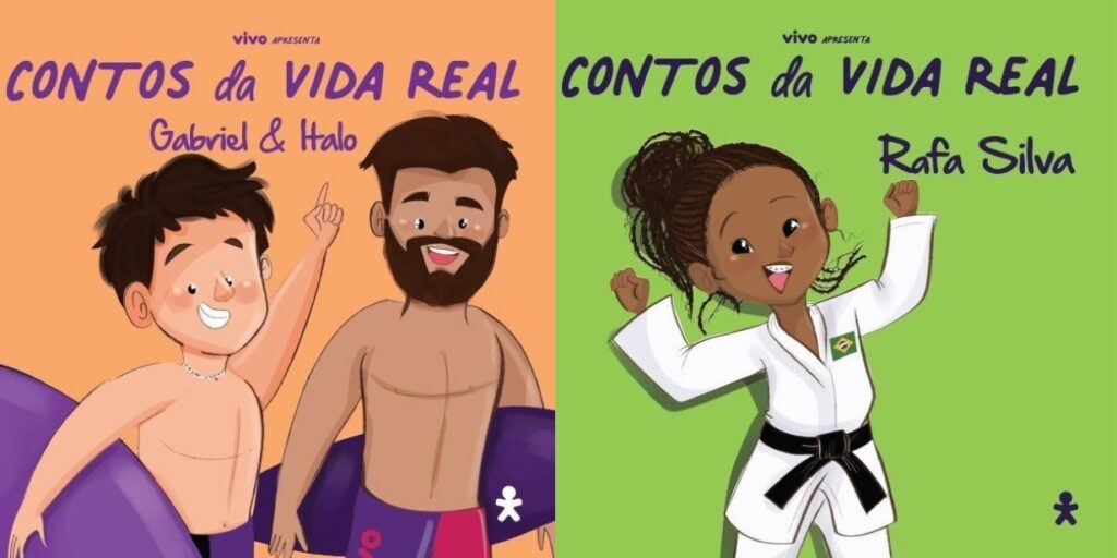 Vivo lança coleção de livros infantis inspirados em Vini Jr., Rafaela Silva, Gabriel Medina e Italo Ferreira
