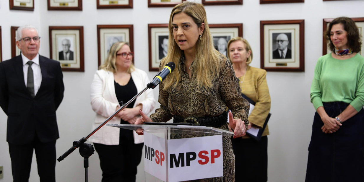 Leila Pereira discursa em evento do MP-SP e MPT - Centro de Comunicação Social/MPSP