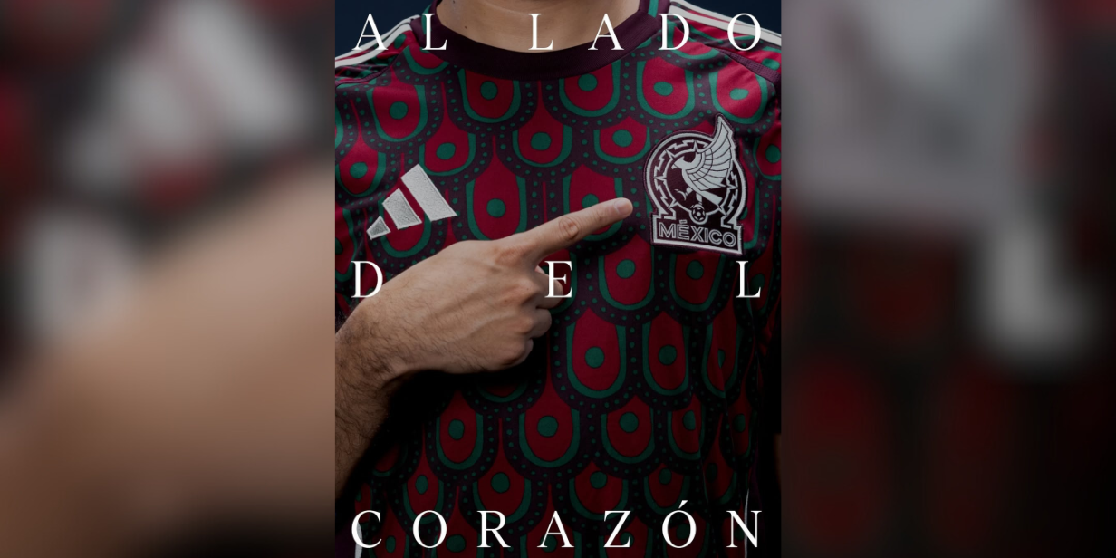 Ao lado do coração é o lema da Adidas com a seleção do México - Reprodução/Instagram @adidasmx