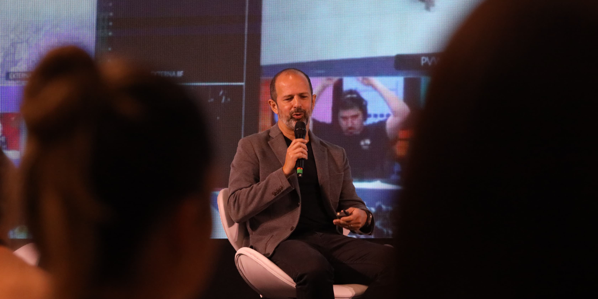 Fábio Medeiros, head de conteúdo do canal, durante o Máquina Talks - Bruno Barros / Fotop