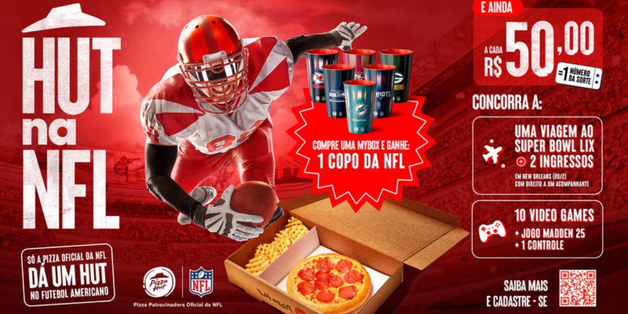 Pizza Hut lançou promoção para levar consumidor ao Super Bowl - Divulgação