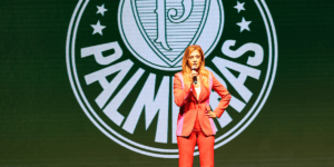 Leila Pereira, durante apresentação do patrocínio da Sportingbet ao Palmeiras - Fabio Menotti/Palmeiras