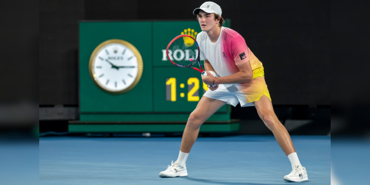 João Fonseca durante disputa do Australian Open - Divulgação