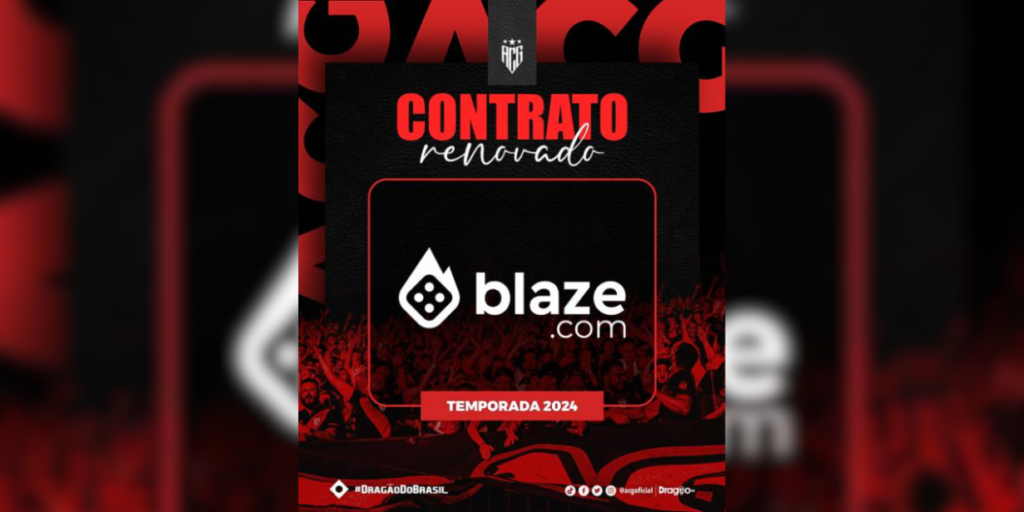Blaze renova patrocínio máster ao Atlético-GO até março de 2026