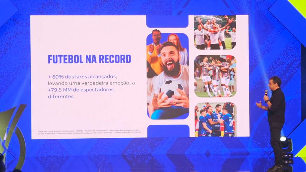 Em 2025, futebol da Record já alcançou 80 milhões de pessoas