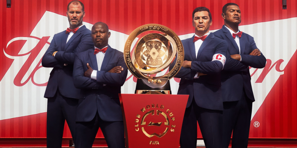 Budweiser reúne ex-zagueiros para “proteger” troféu do Super Mundial de Clubes da Fifa 2025