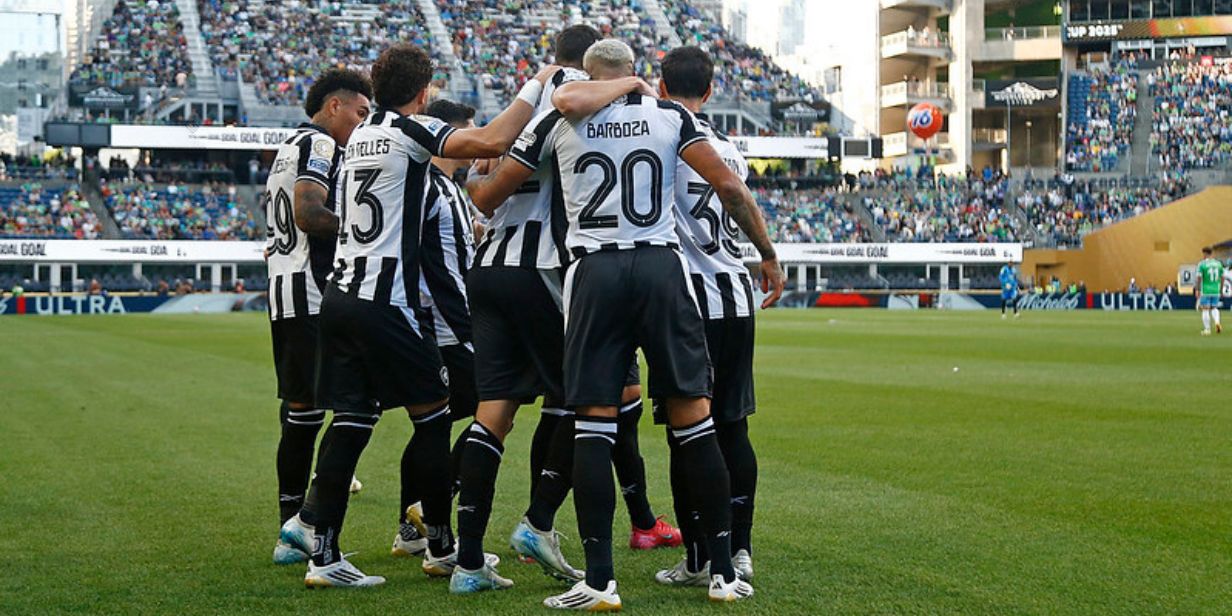 Jopgadores do Botafogo comemoram gol contra o Seattle Sounders na Copa do Mundo de Clubes - Vitor Silva / Botafogo