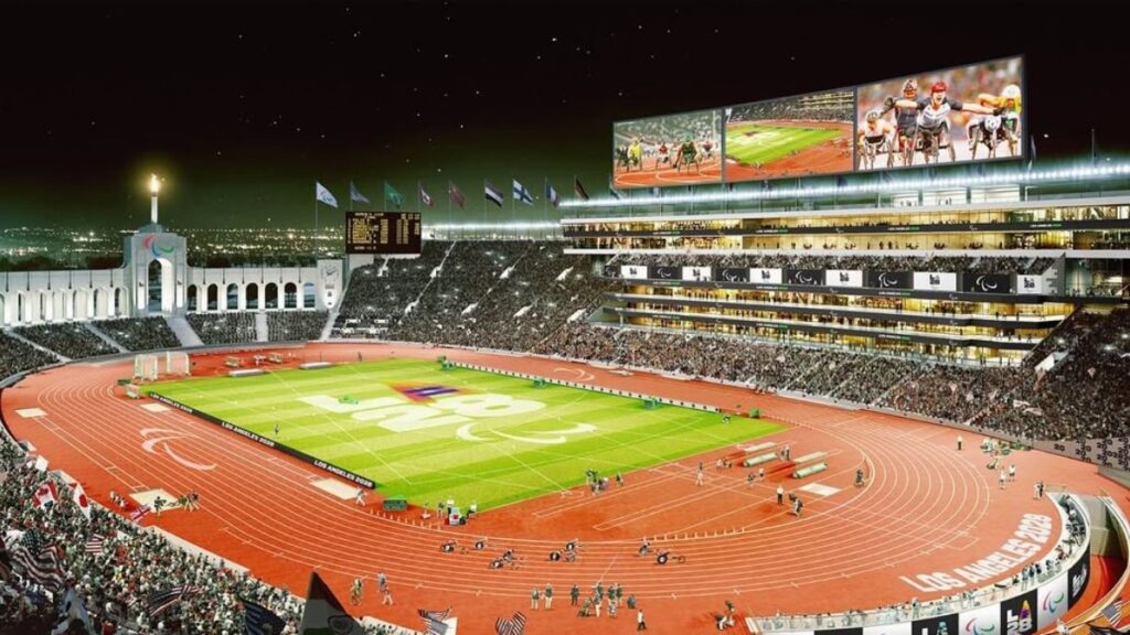 Los Angeles Memorial Coliseum, palco de atletismo dos Jogos de Los Angeles 2028 - Reprodução / Instagram @la28games