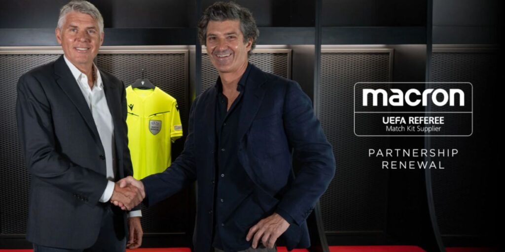 Macron renova com Uefa e seguirá vestindo a arbitragem em todas as competições da entidade