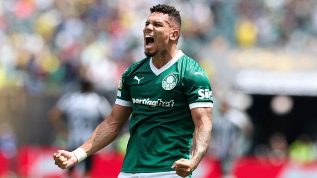 Paulinho festeja o gol que garantiu a classificação do Palmeiras sobre o Botafogo - Cesar Grego / Palmeiras