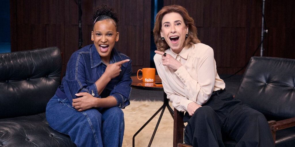 Rebeca Andrade é entrevistada por Fernanda Torres em série do Itaú sobre finanças