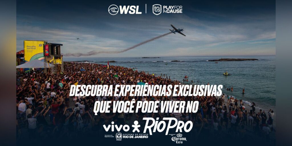 WSL e Play for a Cause promovem ação social durante o Vivo Rio Pro